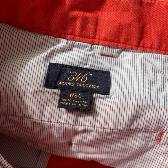 Brooks Brothers 365 men’s red chino cotton shorts size 34 - Picture 6 of 7